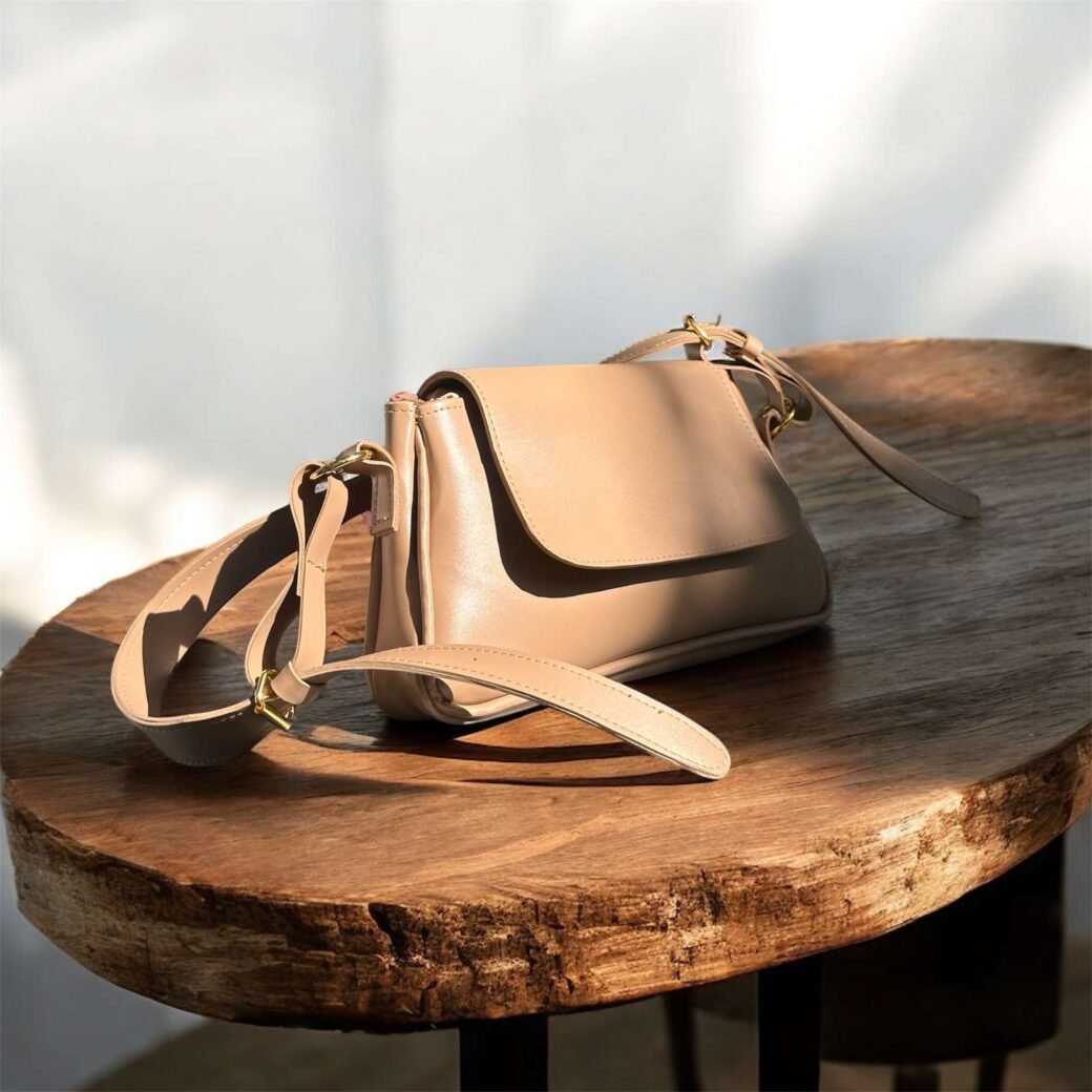 Beige Small Shoulder Bag - Image 5
